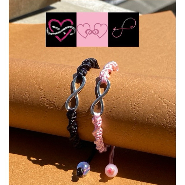 Gelang couple infinity/gelang rajut couple