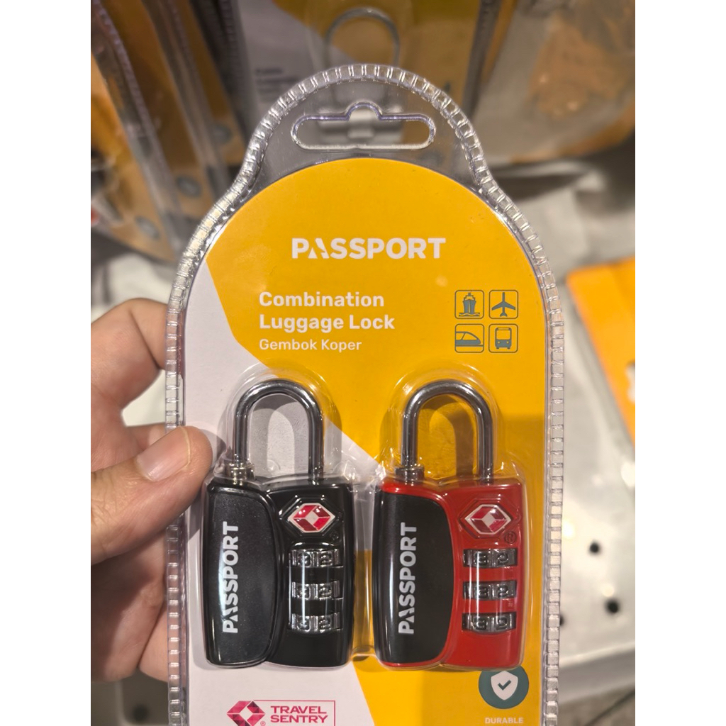 GEMBOK KOPER PASSPORT. LUGGAGE LOCK PASSPORT. TRAVEL SENTRY PASSPORT. GEMBOK KOPER ISI 2PC. GEMBOK K
