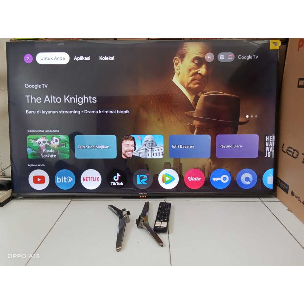 GOOGLE TV LED POLYTRON 50 INC SUDAH 4K KONDISI BEKAS MASIH SEGEL (075)