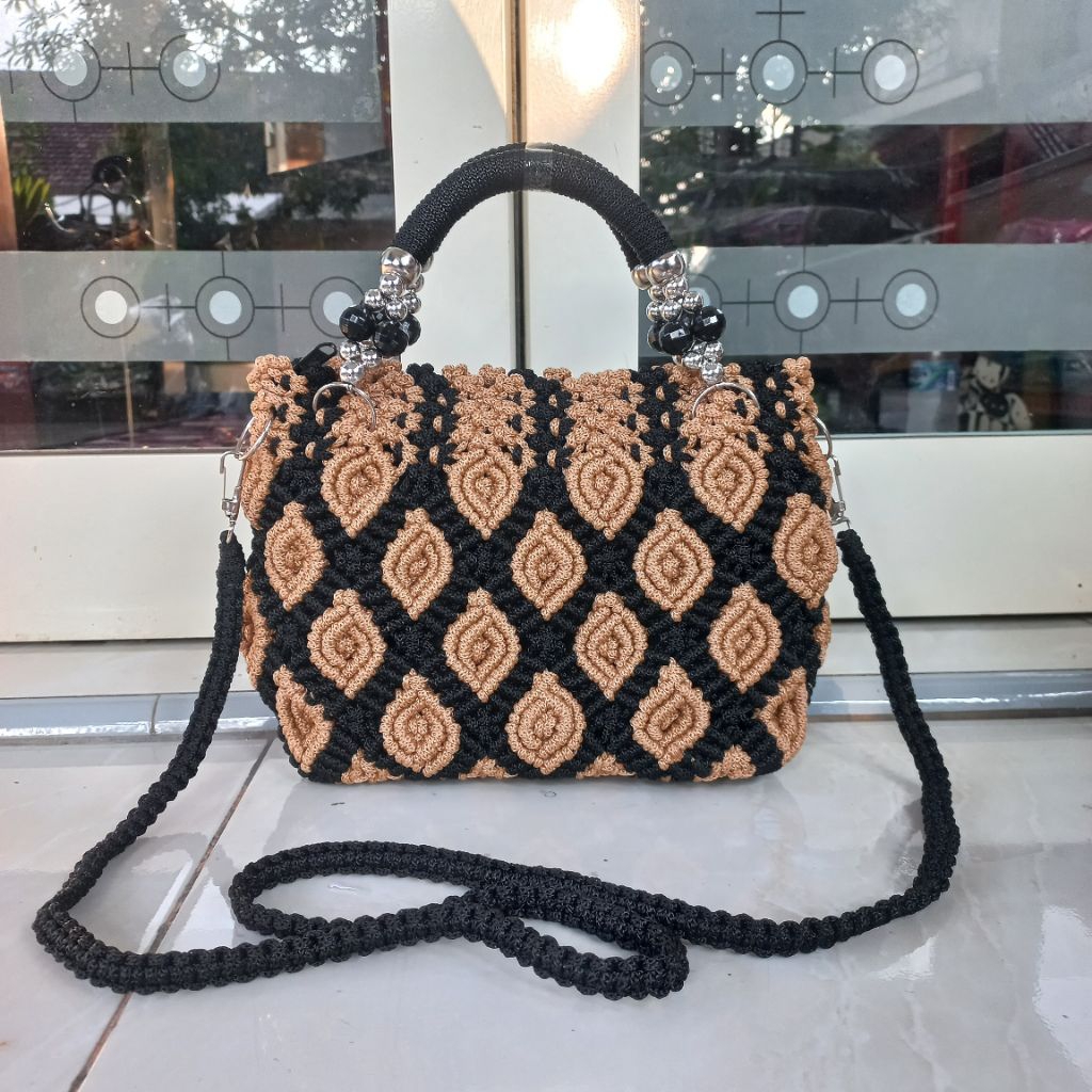 Grosir @65rb / Tas TaliKur Kerang Simple /Tas Selempang Rajut Wanita / Tas Anyaman Tali Kur keong / 