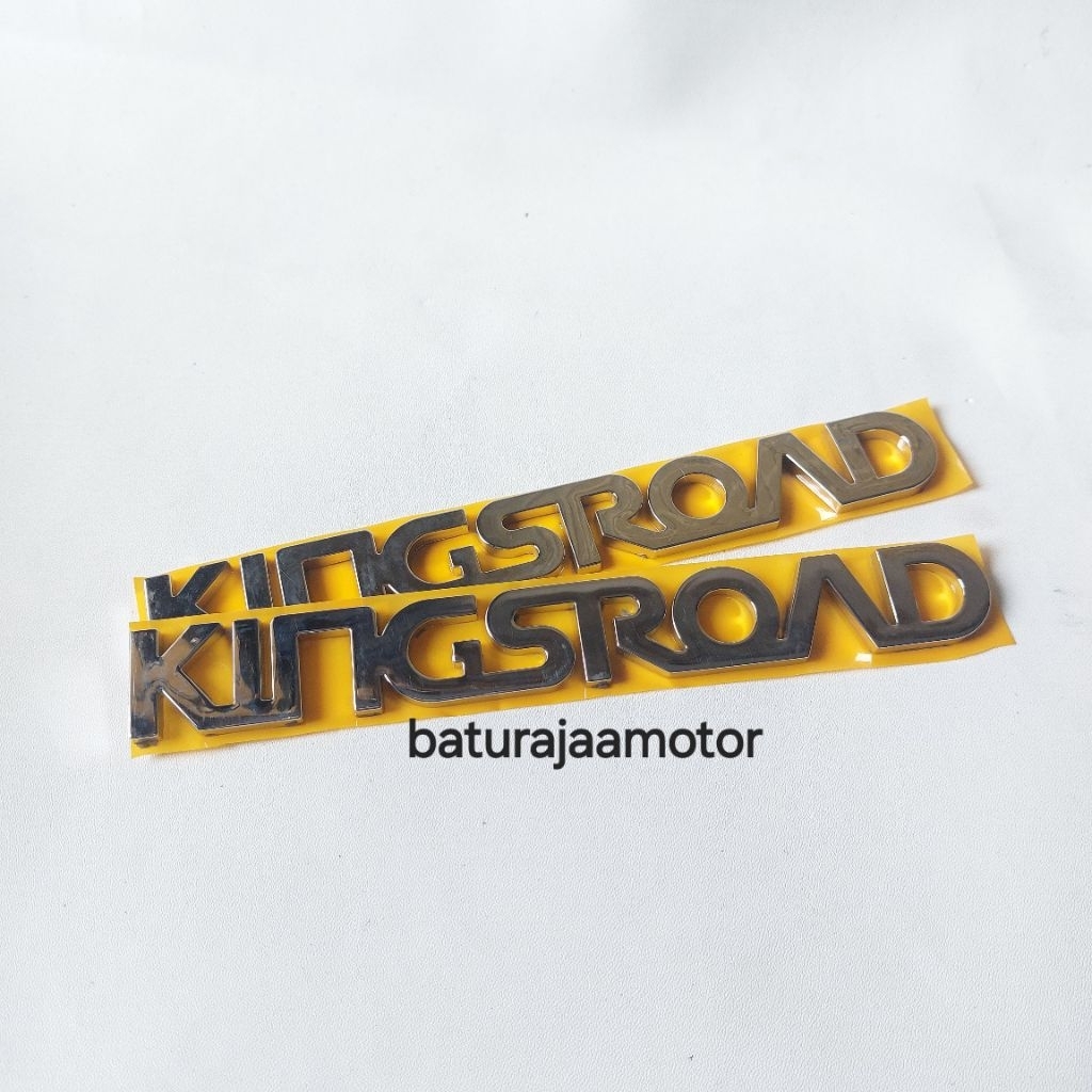 emblem Logo Bagasi Tulisan Kingsroad / Mobil Nissan Terrano / Warna Chrome Original 100%