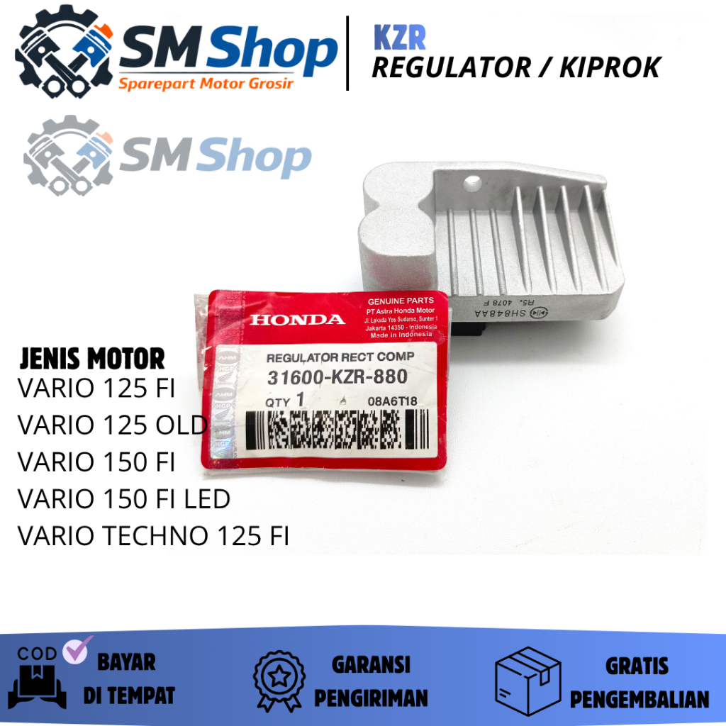 KZR REGULATOR/ KIPROK VARIO TECHNO 125 R, VARIO 125 LED OLD, VARIO 150 LED OLD/ CIPROK/ KPROK/ RGULA