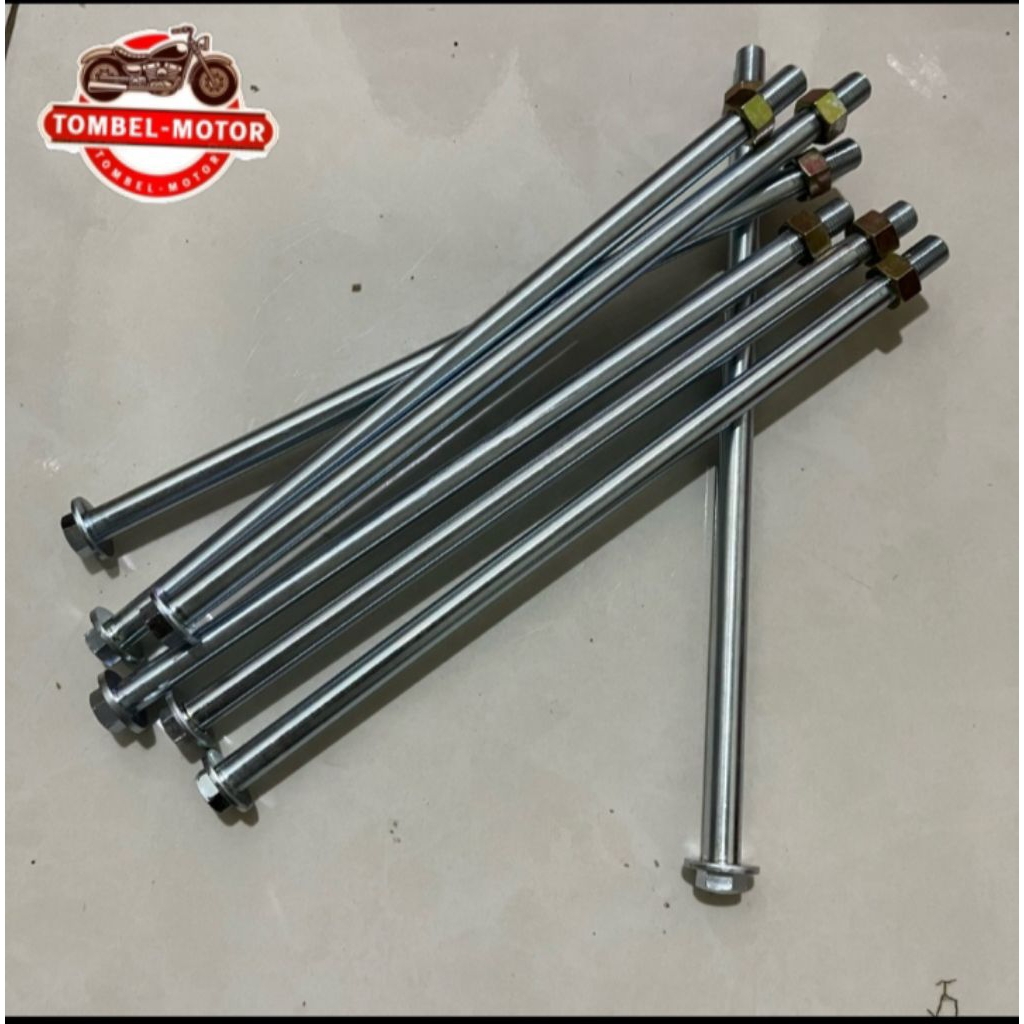 As Roda Diameter 12mm Panjang 30 Cm / As Roda Super Panjang Supertrack 30 Cm