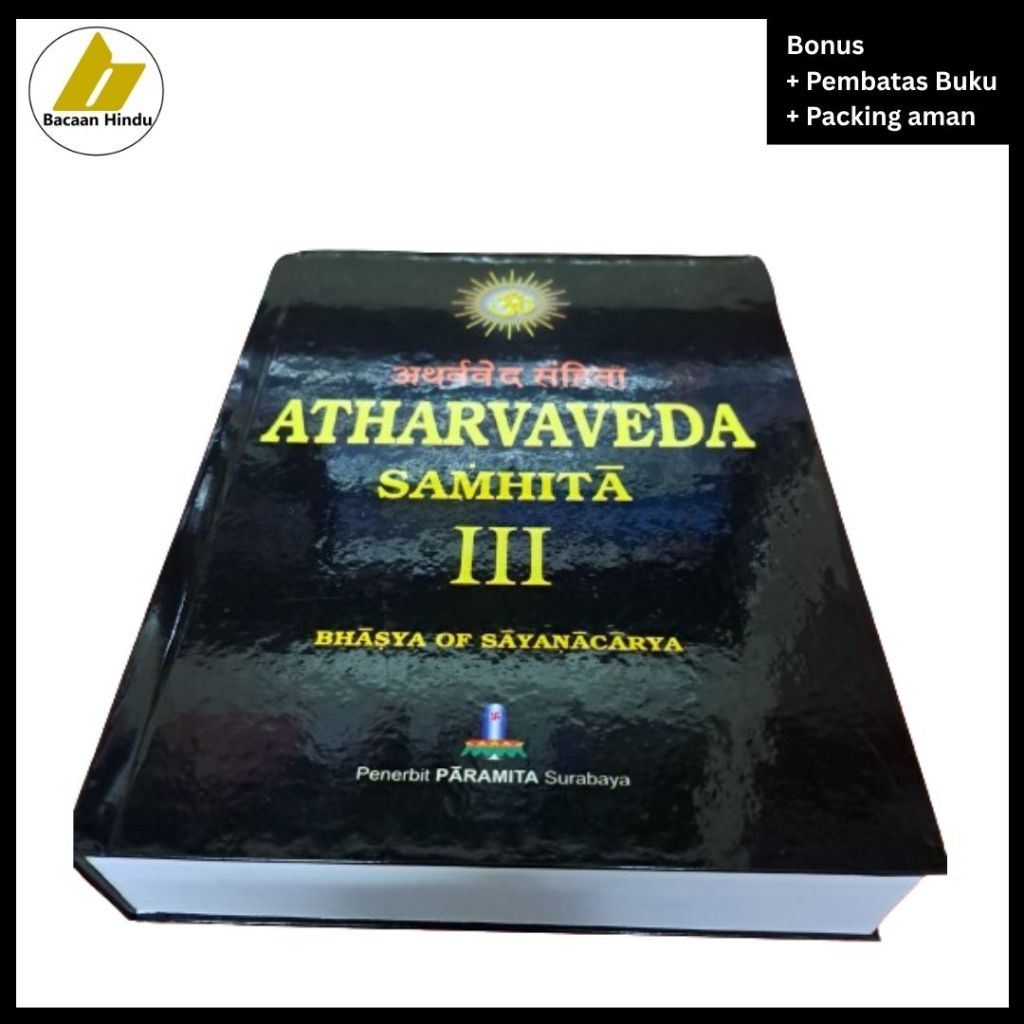 Buku Kitab Atharvaveda Samhita Atarwa Weda Jilid 3 Agama Hindu Bhasya Of Sayanacarya Bacaan Hindu