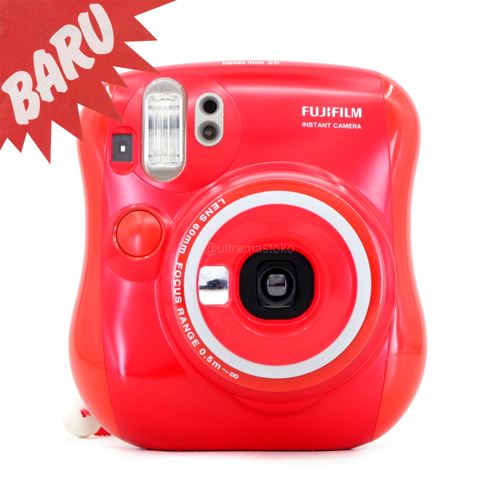 Kamera Film Instan - FUJiFILM instax mini 25 (Merah) - Foto Polaroid Langsung Jadi
