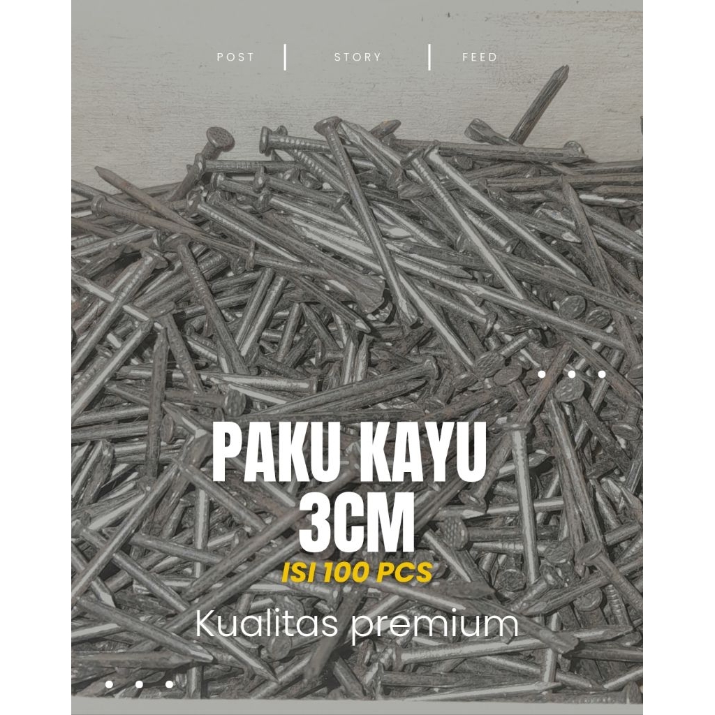 paku kayu/paku standar/panjang 3cm/3,5cm paku tajam anti bengkok