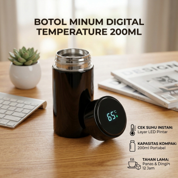 Botol Minum Termos LED Digital Temperature Stainless 200ml - LZ120