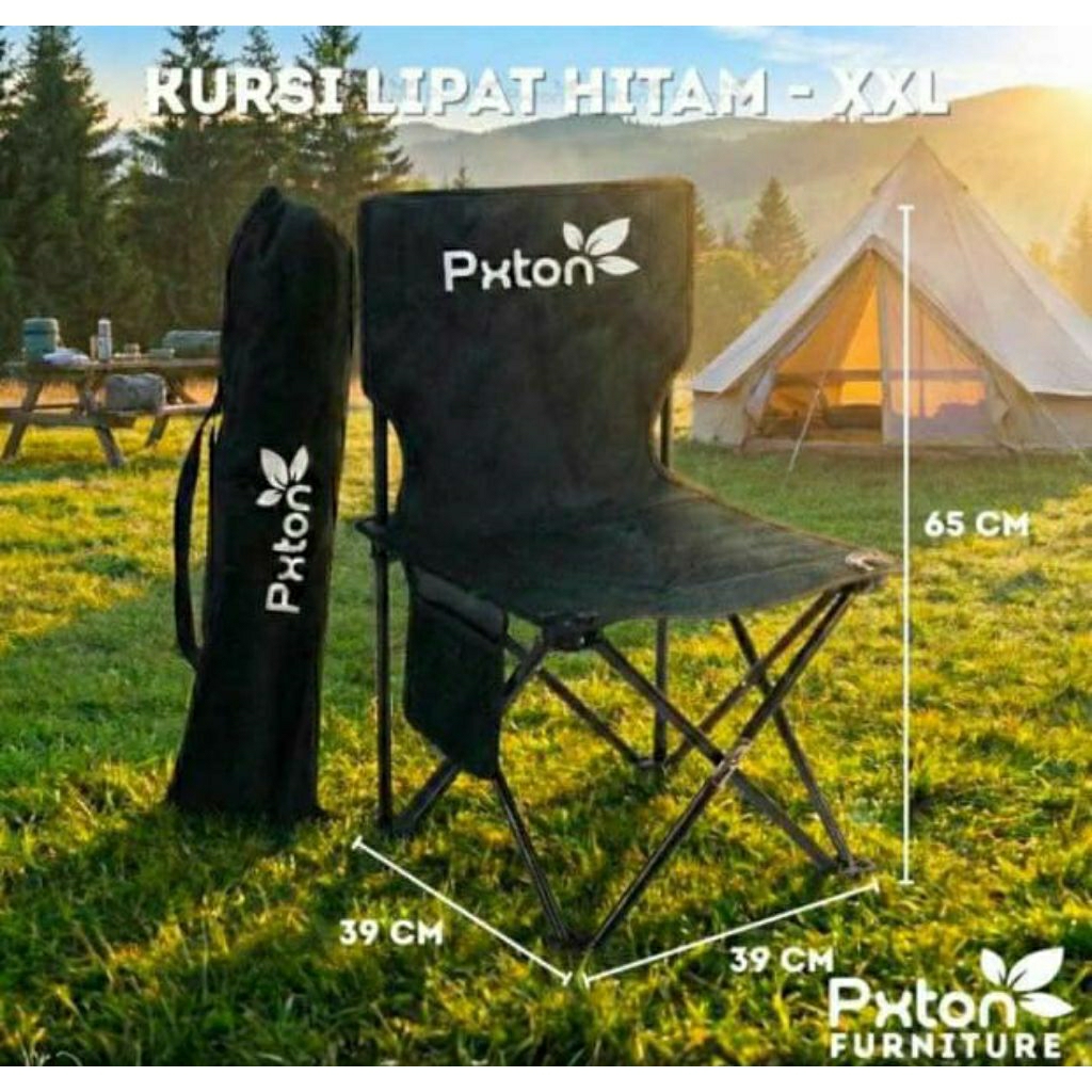 Kursi Camping Jumbo / Kursi Lipat Outdoor Portable Bangku Lipat Jumbo XXL
