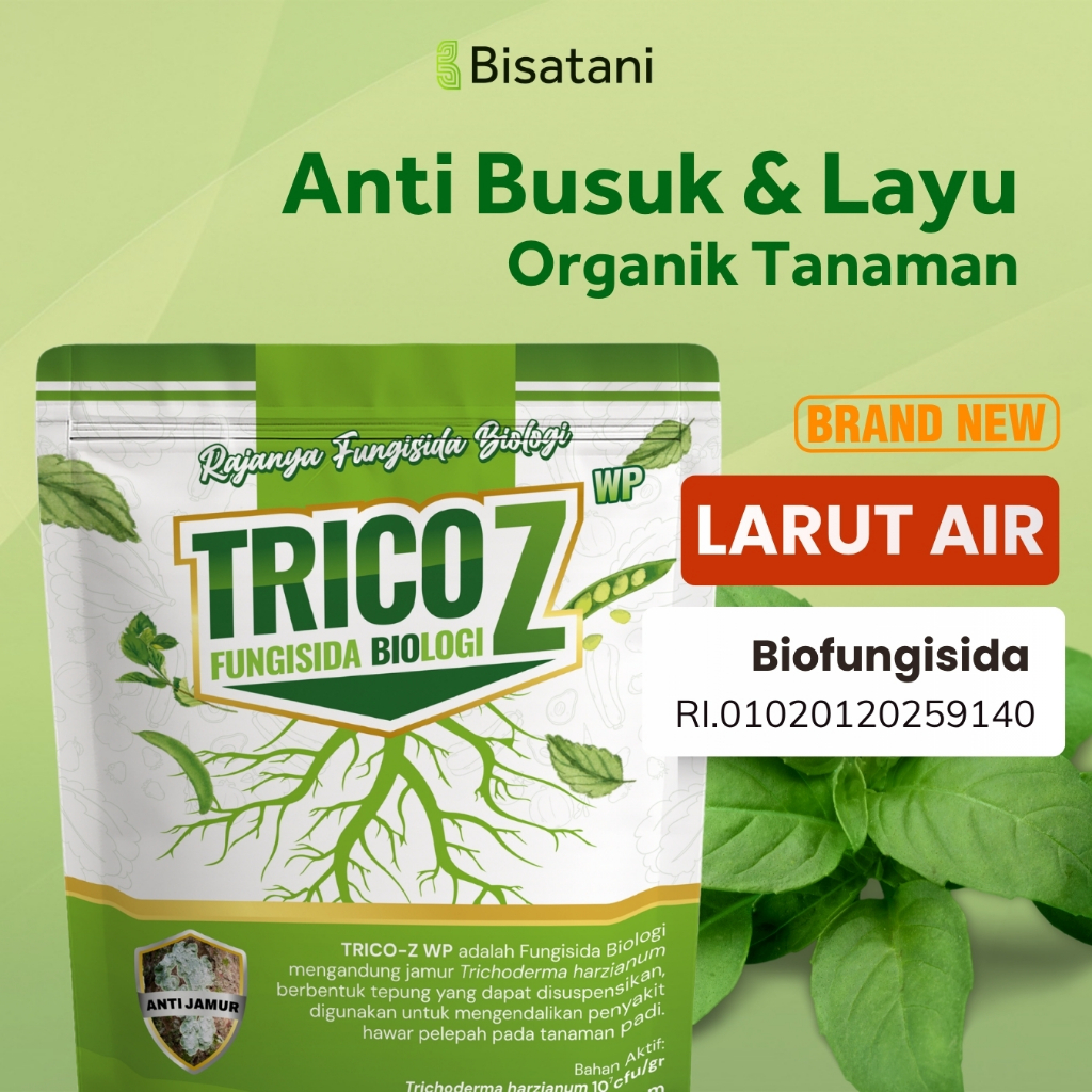 (Kemasan Baru) Pengendali Busuk Tanaman Organik TRICHO-Z Trichobio Trichoderma Mengatasi Busuk Layu 