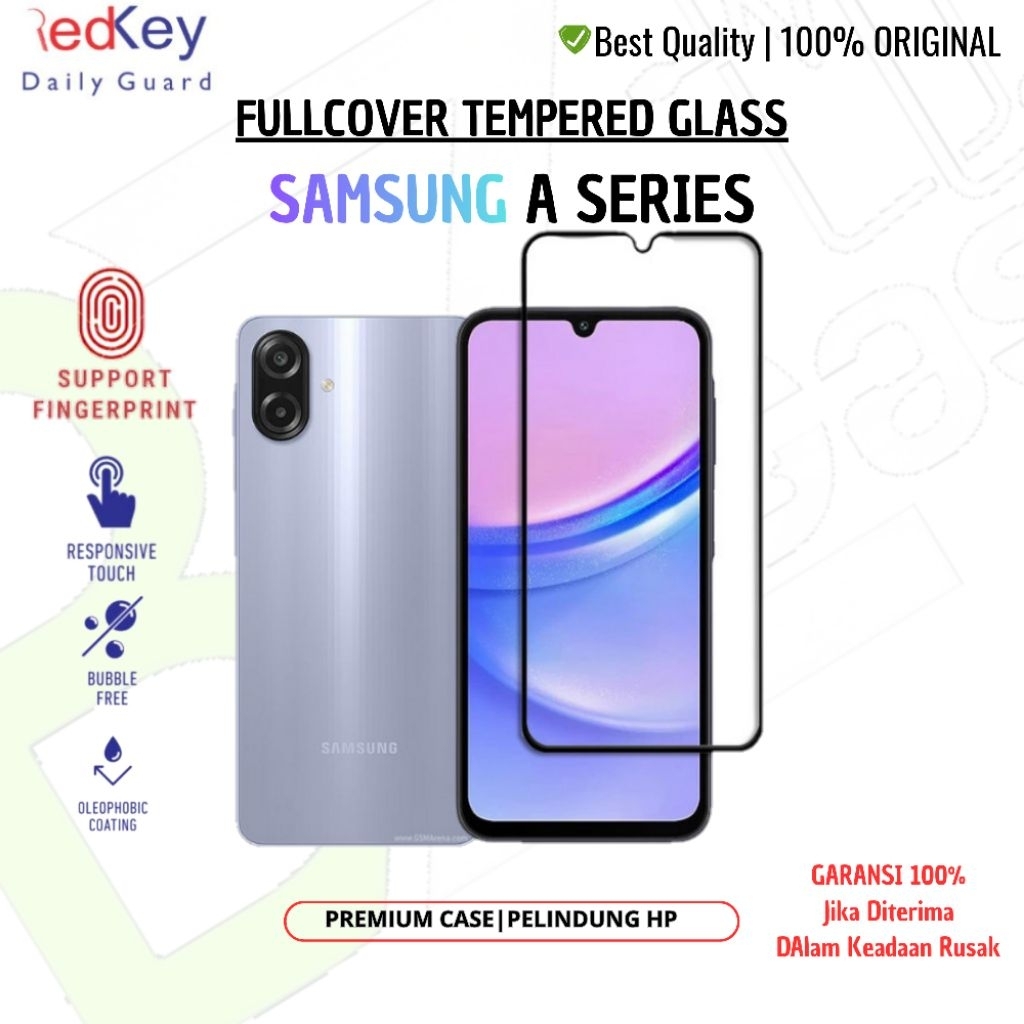 Redkey Tempered Glass Anti Gores Samsung Galaxy A16 A26 A36 A56 A55 A35 A25 A15 A54 A34 A24 A14 A53 