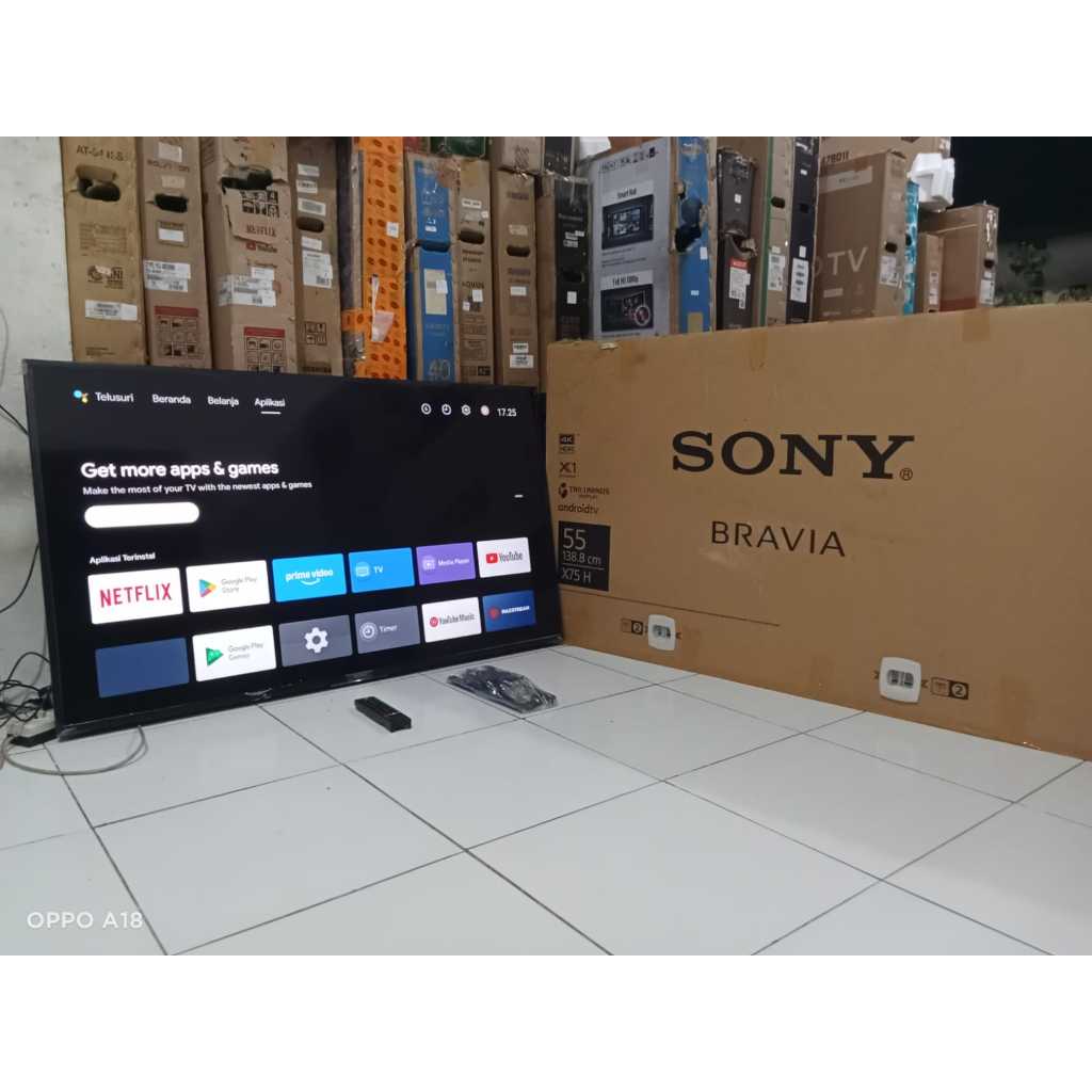 (BEKAS KONDISI MINUS) ANDROID TV LED SONY 55 INC SUDAH 4K SUDAH DIGITAL (098)