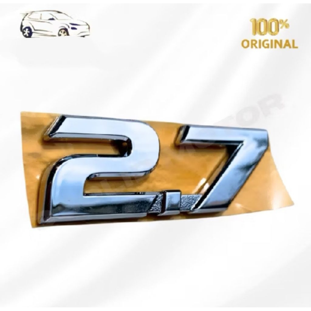 emblem logo 2.7 belakang tulisan 2.7 toyota original