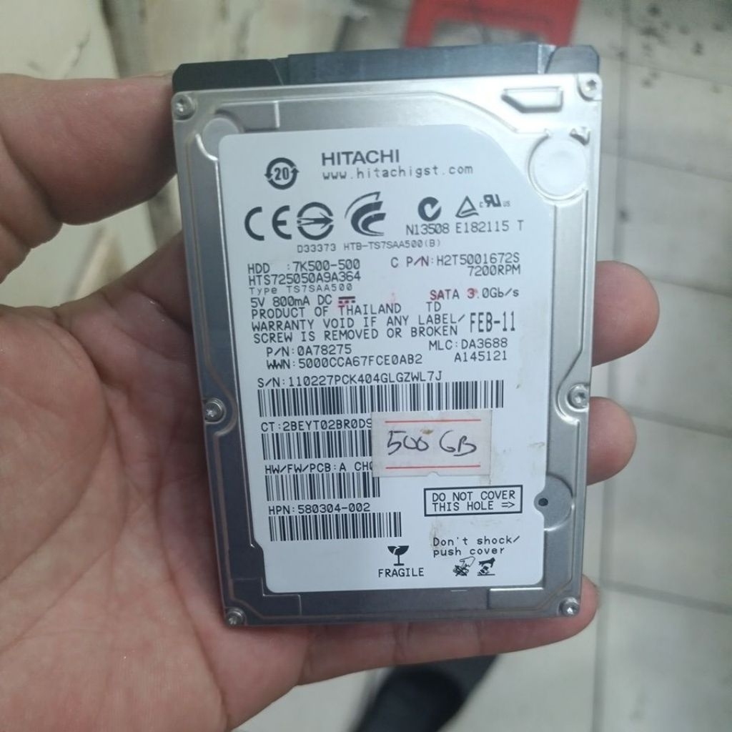 HARDISK HITACHI EXTERNAL 500GB 2.5