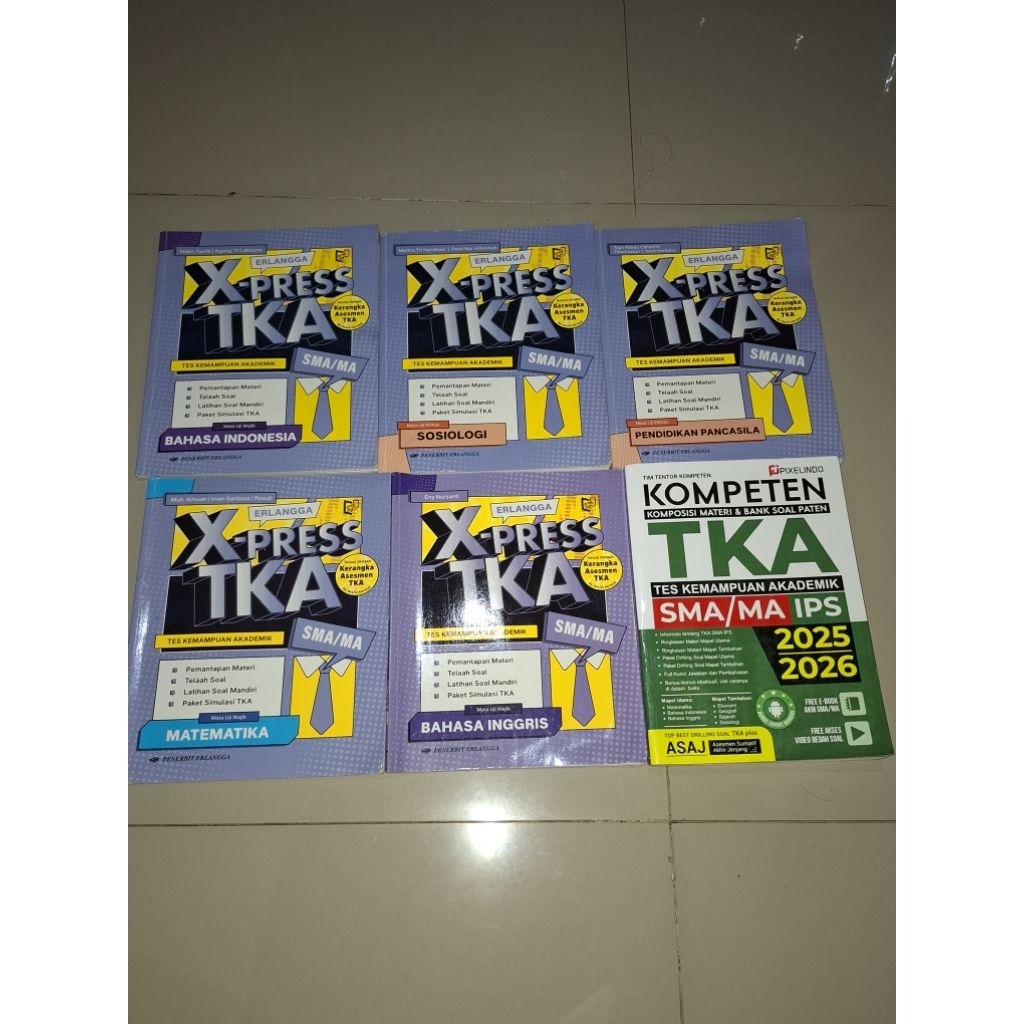 PRELOVED BUKU TKA ERLANGGA X-PRESS & KOMPETEN TKA IPA UNTUK SMA CEK DESKRIPSI UNTUK DETAILNYA