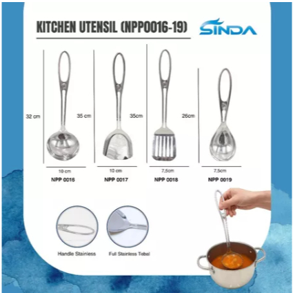 KITCHEN UTENSIL/ EROS STAINLESS TEBAL NPP016/ SUTIL STAINLESS TEBAL NPP017/ SUTIL LUBANG STAINLESS T
