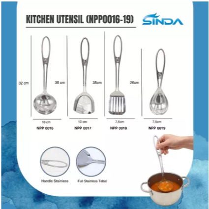 KITCHEN UTENSIL/ EROS STAINLESS TEBAL NPP016/ SUTIL STAINLESS TEBAL NPP017/ SUTIL LUBANG STAINLESS T