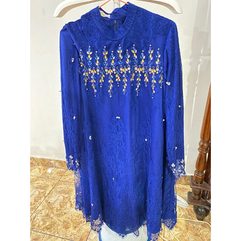 preloved kebaya biru payet