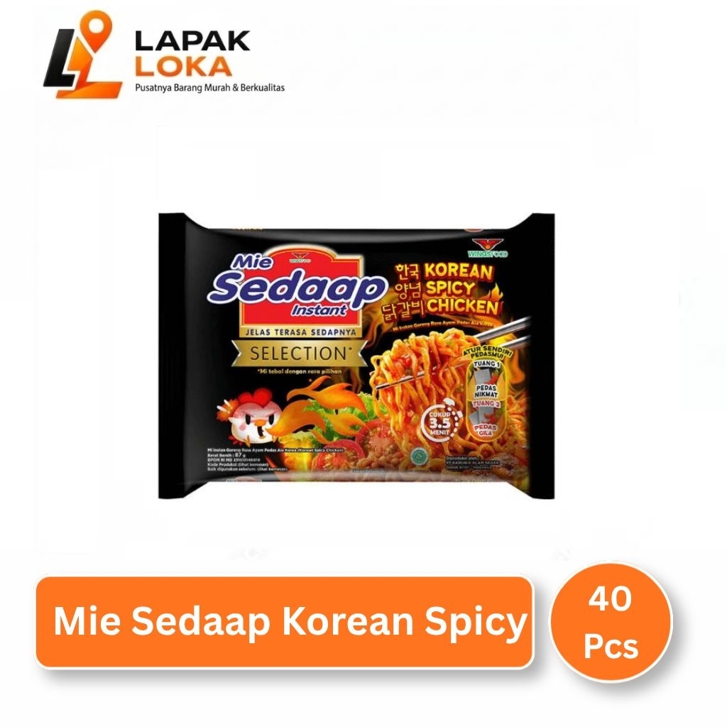 Mie Sedaap Goreng Korean Spicy Chicken 1 Dus (40 Pcs) - Mi Instan Korea Pedas
