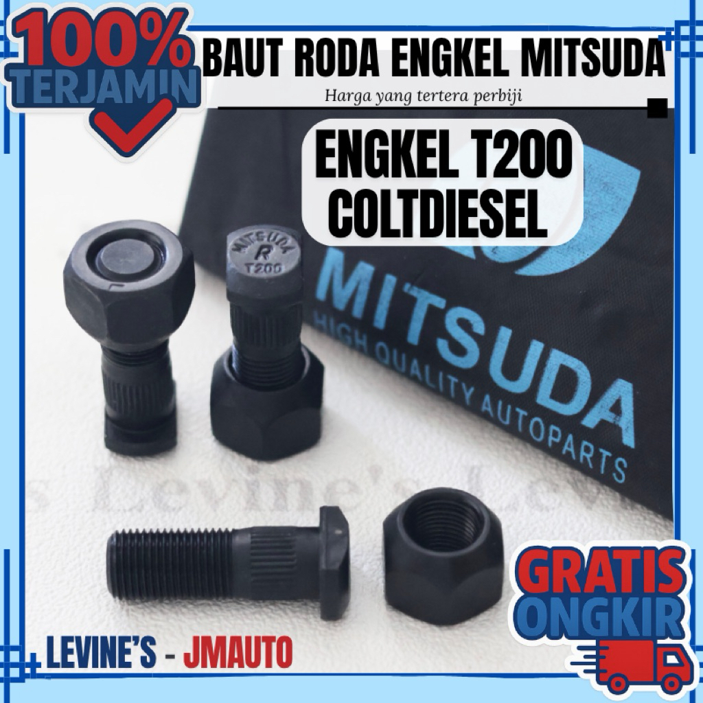 baut roda ENGKEL COLT DIESEL T200 MITSUDA / baut roda PS100 engkel / baut roda canter engkel / baut 