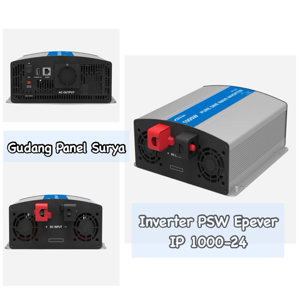 Inverter Epever IP1000-22 Pure Sine Wave PSW 1000W 24V EPEVER inverter psw 1000watt 24v 
