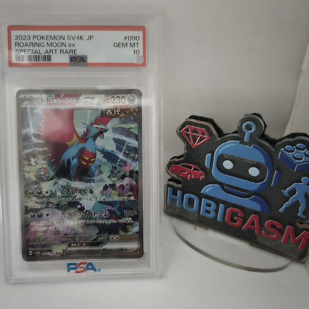 Kartu Pokemon PSA 10 Roaring Moon ex SAR SV4K JP #090 | Special Art Rare Jepang | GEM MINT | Pokemon