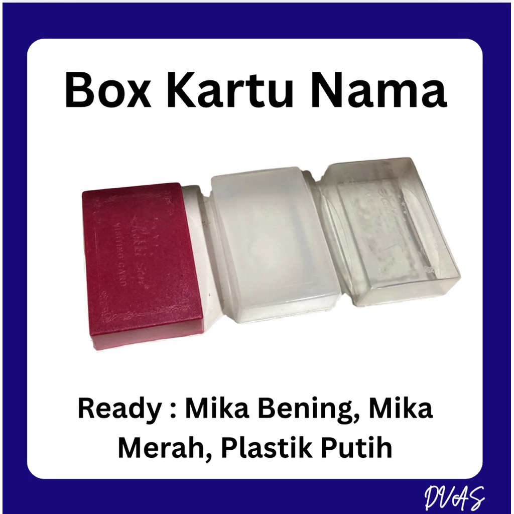 Box Kartu Nama Merah/ Mika/ Plastik