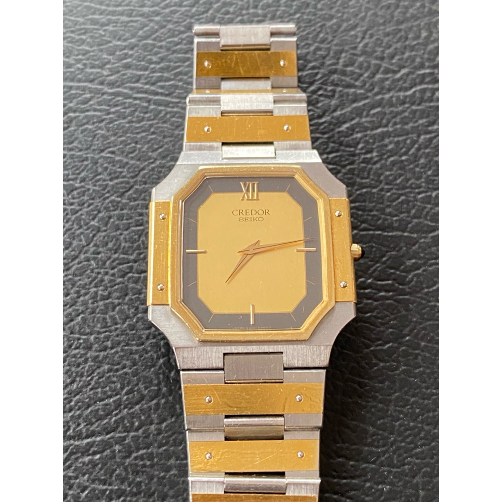 jam tangan original Seiko Credor 9300 - 5320 14k bezel x 18k middle Slim Quartz  JDM