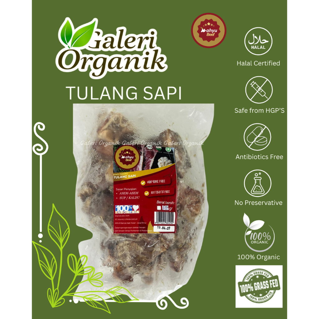 {Wahyu Beef} Lokal Organik Grassfed Tulang Sapi 1 Kg - Daging Sapi Grassfed Organik - Daging Sapi Pr