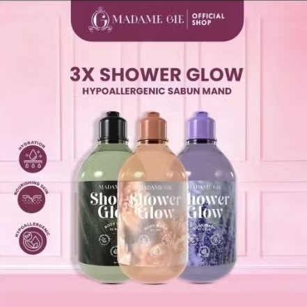 Madame Gie Shower Glow - Sabun Mandi Cair Mencerahkan Kulit dan Ph Balanced Soap Pencerah Tubuh