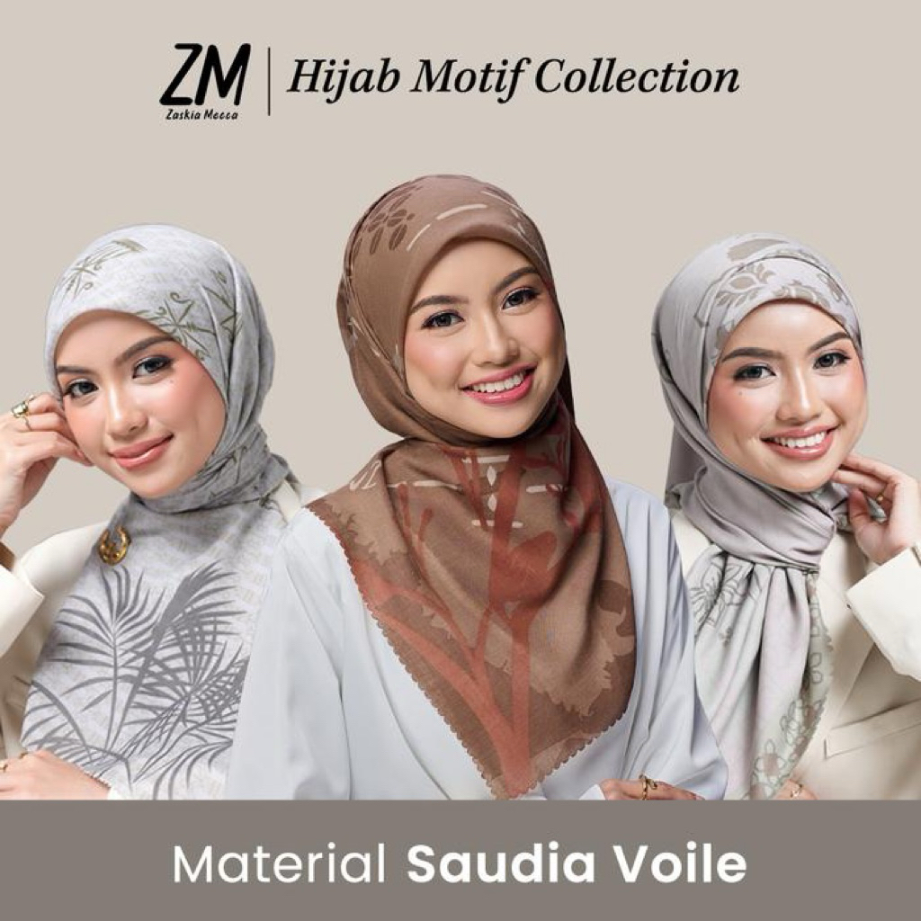 ZM zaskia mecca hijab segiempat ORIGINAL no tag
