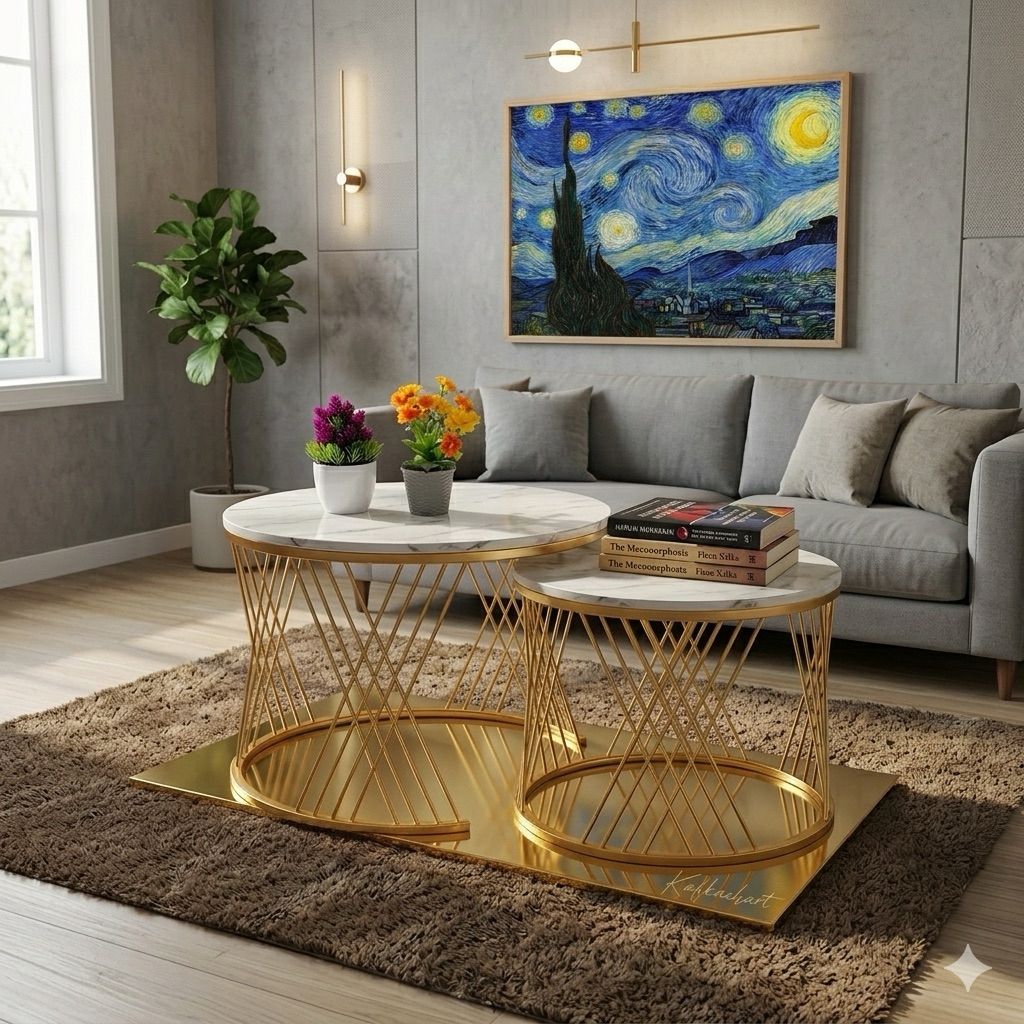 Meja Tamu Minimalis Set Aula / Meja Besi Minimalis / Meja Ruang Tamu / Furniture Ruang Tamu/ Meja Ma