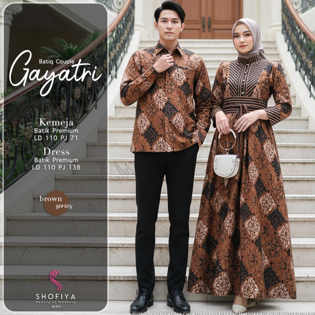 [ NEW ] SETELAN  PRIA & WANITA GAYATRI COUPLE BY SHOFIYA // FASHION MUSLIM // HAURI SET BY VINSTORE