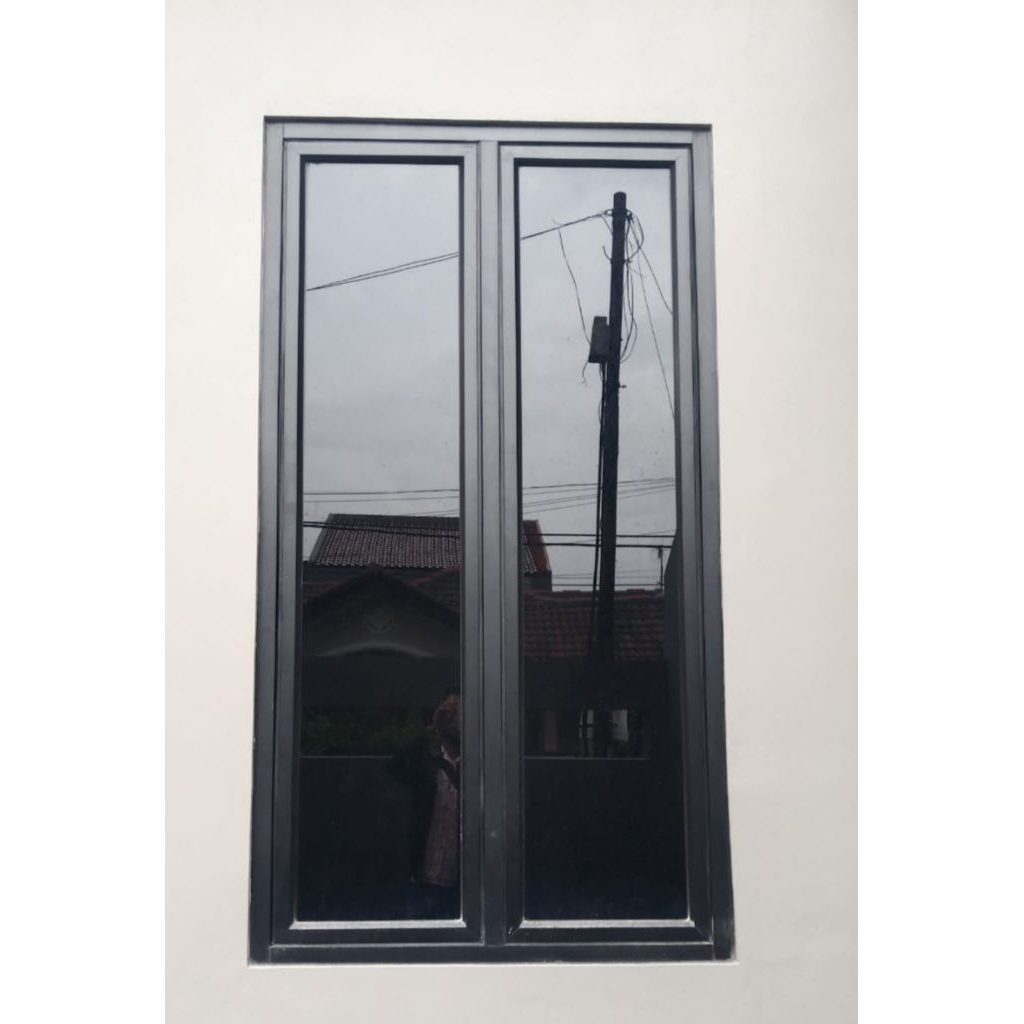 Jendela Jungkit Double kaca aluminium