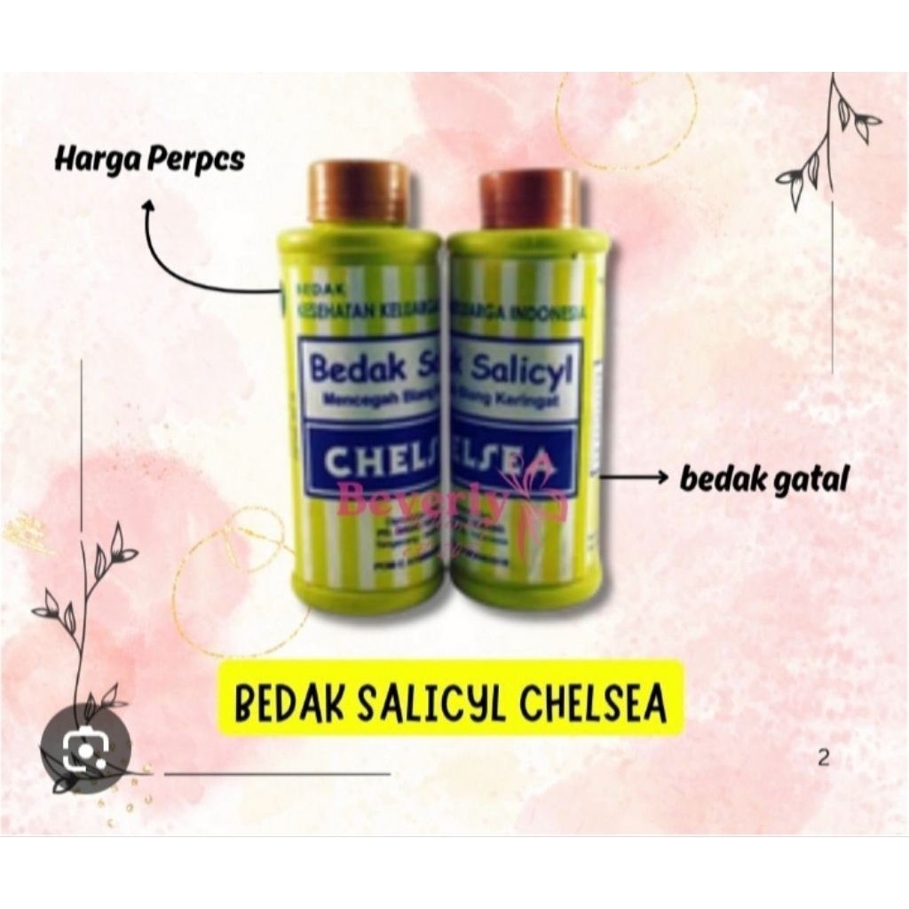 Bedak salicyl chelsea / mencegah biang keringat anak anak, bedak gatal gatal