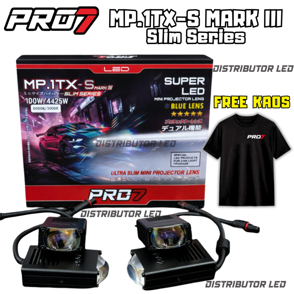[BONUS KAOS] MINI PROJECTOR PRO7 MP.1TX-S MARK III MP1TXS MARK III MP.1TX-S SLIM SERIES PRO7 PRO 7