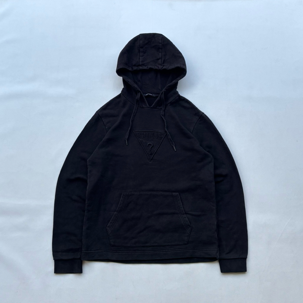 Pullover Hoodie Gues Logo Black on Black