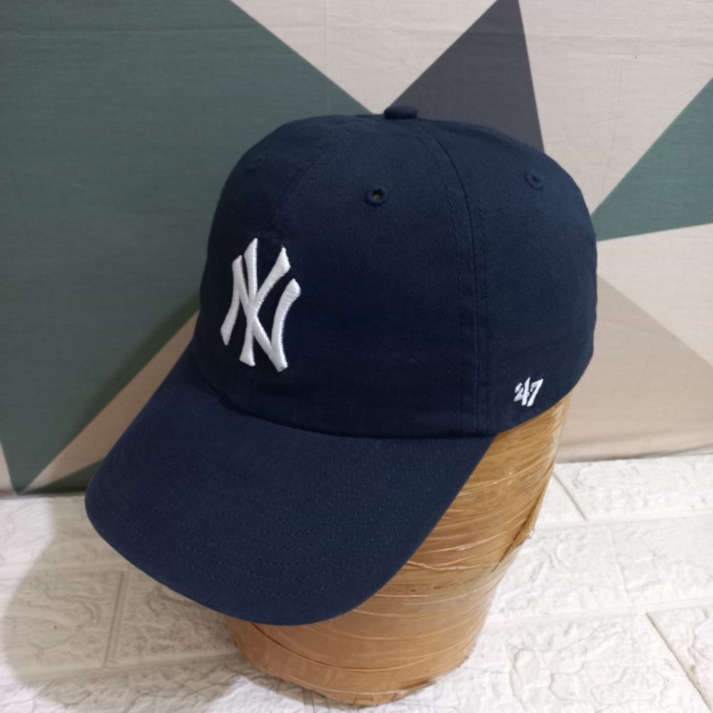 Topi 47 Brand Original Logo NY. Navy Unisex Adjustable stok 7799