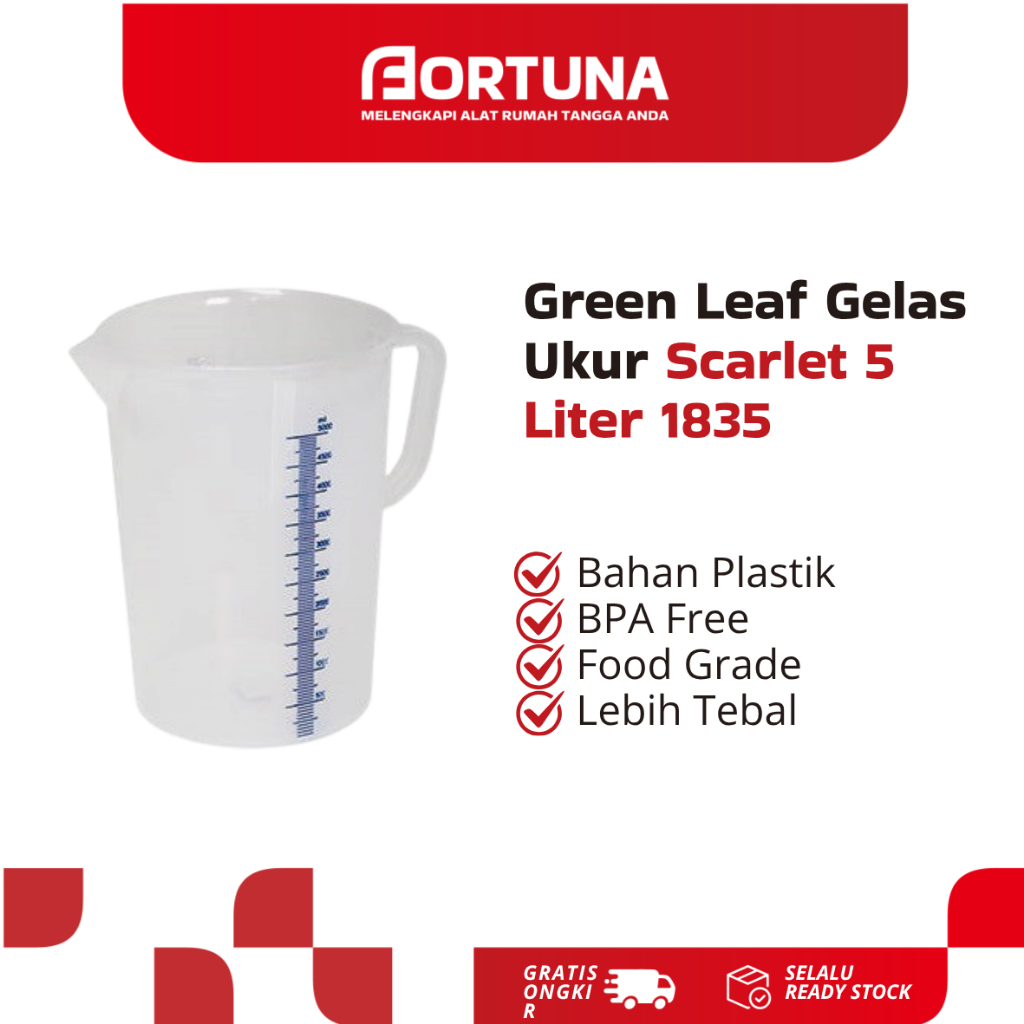 Gelas Ukur Scarlet 5 L 1835 Green Leaf