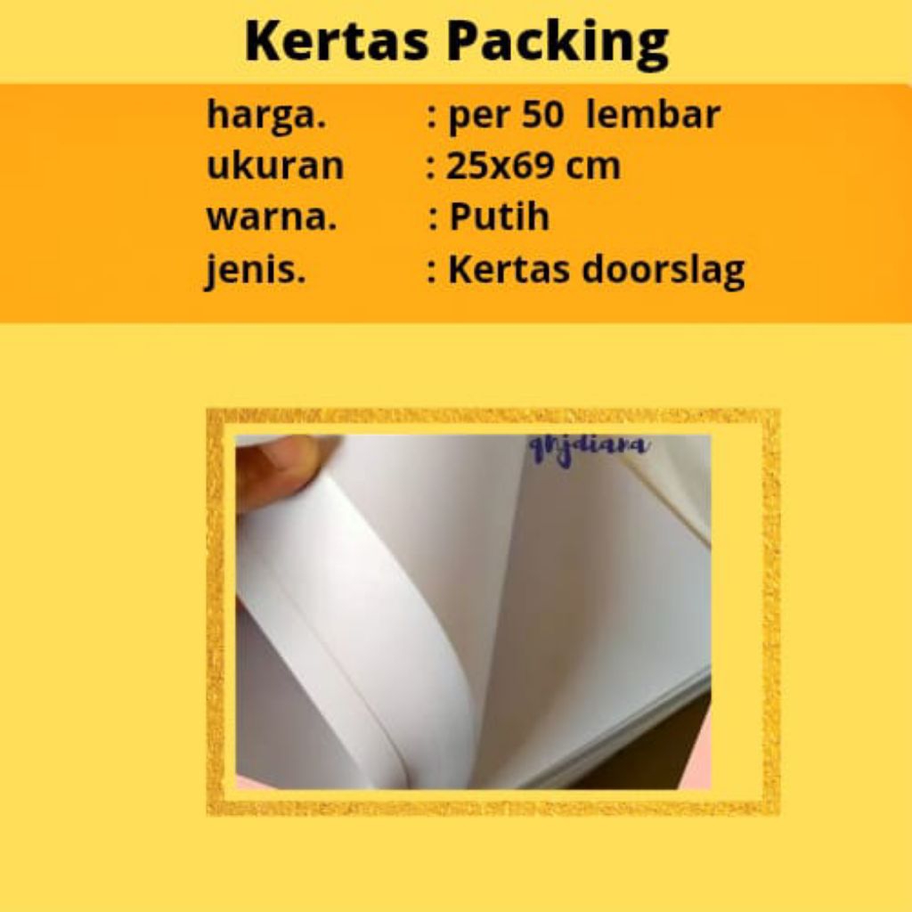 KERTAS PACKING SURABAYA 50 pcs (25*69 cm) kertas doorslag wrapping paper kertas duslak kertas wrap k