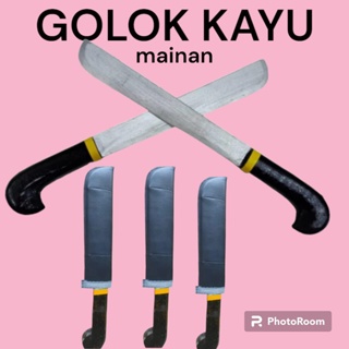 Golok Bahan Kayu Untuk Karnaval Golok Mainan Untul Latihan Silat Golok Tidak Tajam