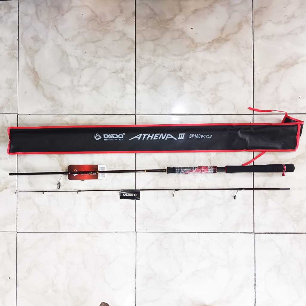 Joran Pancing DAIDO ATHENA 3 180cm Full Eva Fuji (10kg - 15kg) Carbon Solid - Toms Fishing