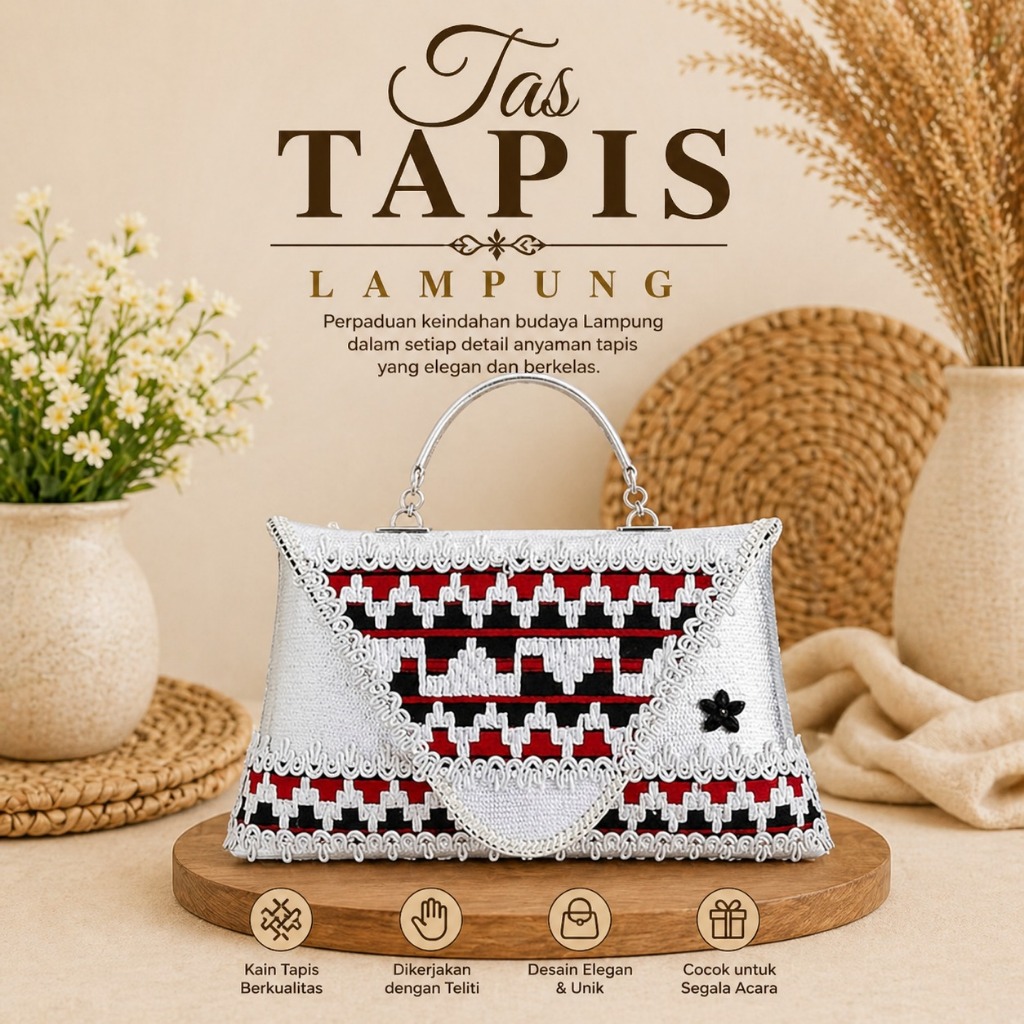 CLUTCH TAPIS PESTA TAS WANITA KHAS LAMPUNG