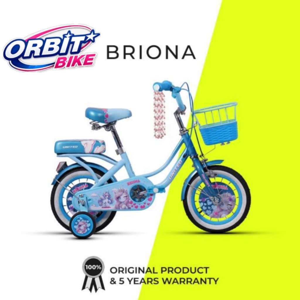 Sepeda Mini 12 inch UNITED BRIONA SEPEDA ANAK PEREMPUAN