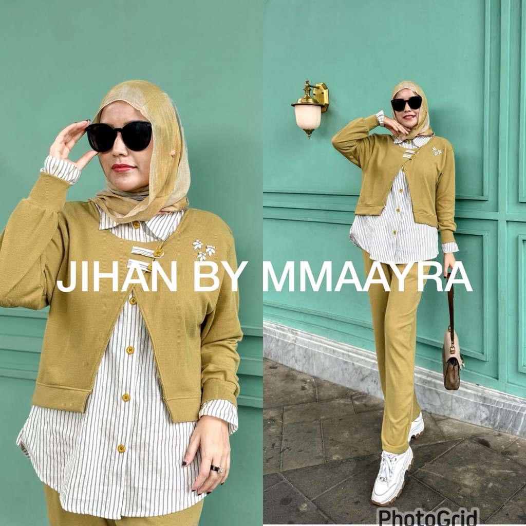 Mmaayra - JIHAN BY MMAAYRA - Setelan wanita warna lime set celana cantik terbaru baju casual baju da