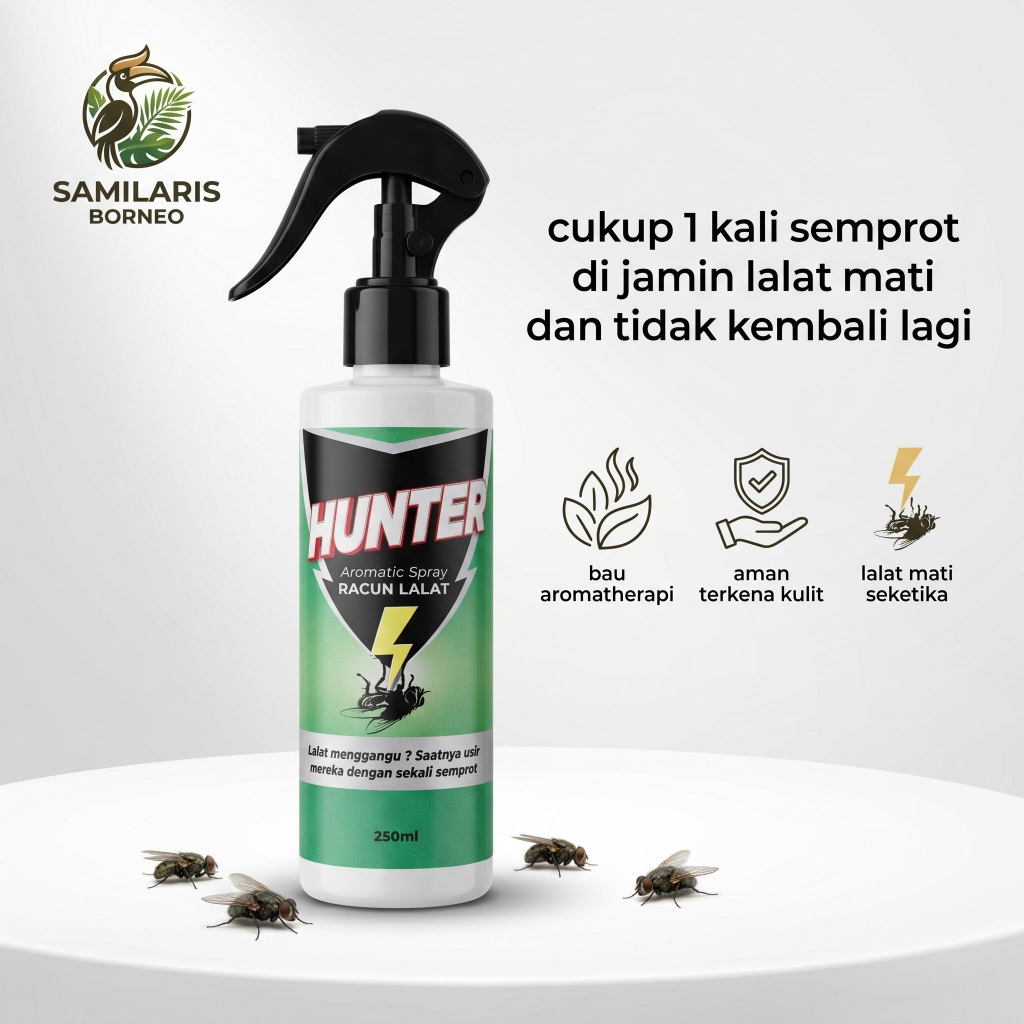 HUNTER RACUN SEMPROT PEMBUNUH PEMBASMI HAMA LALAT RACUN LALAT SEMPROT PEMBUNUH PEMBASMI LALAT RAYAP 