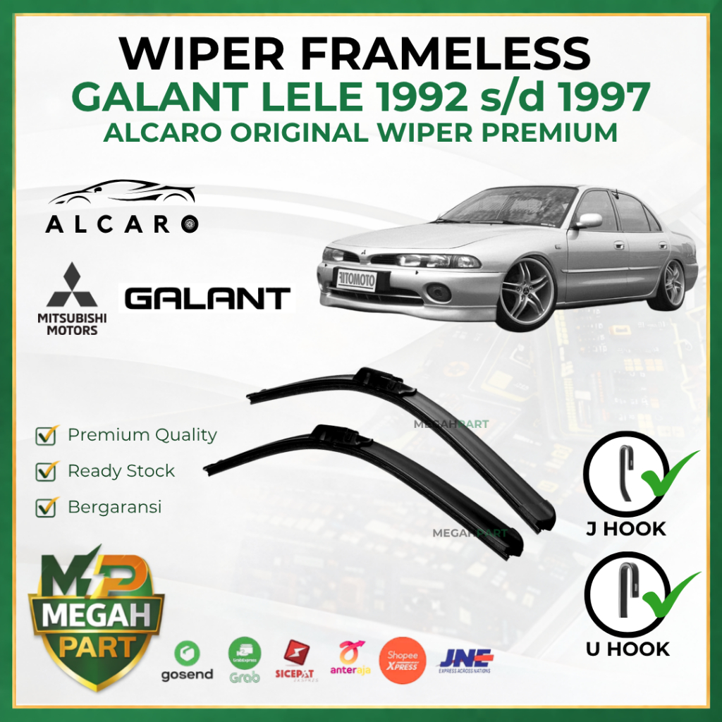 Wiper Frameless GALANT LELE 1992 s/d 1997 Original Alcaro - Sapu Kaca GALANT Lele - Wiper GALANT Lel
