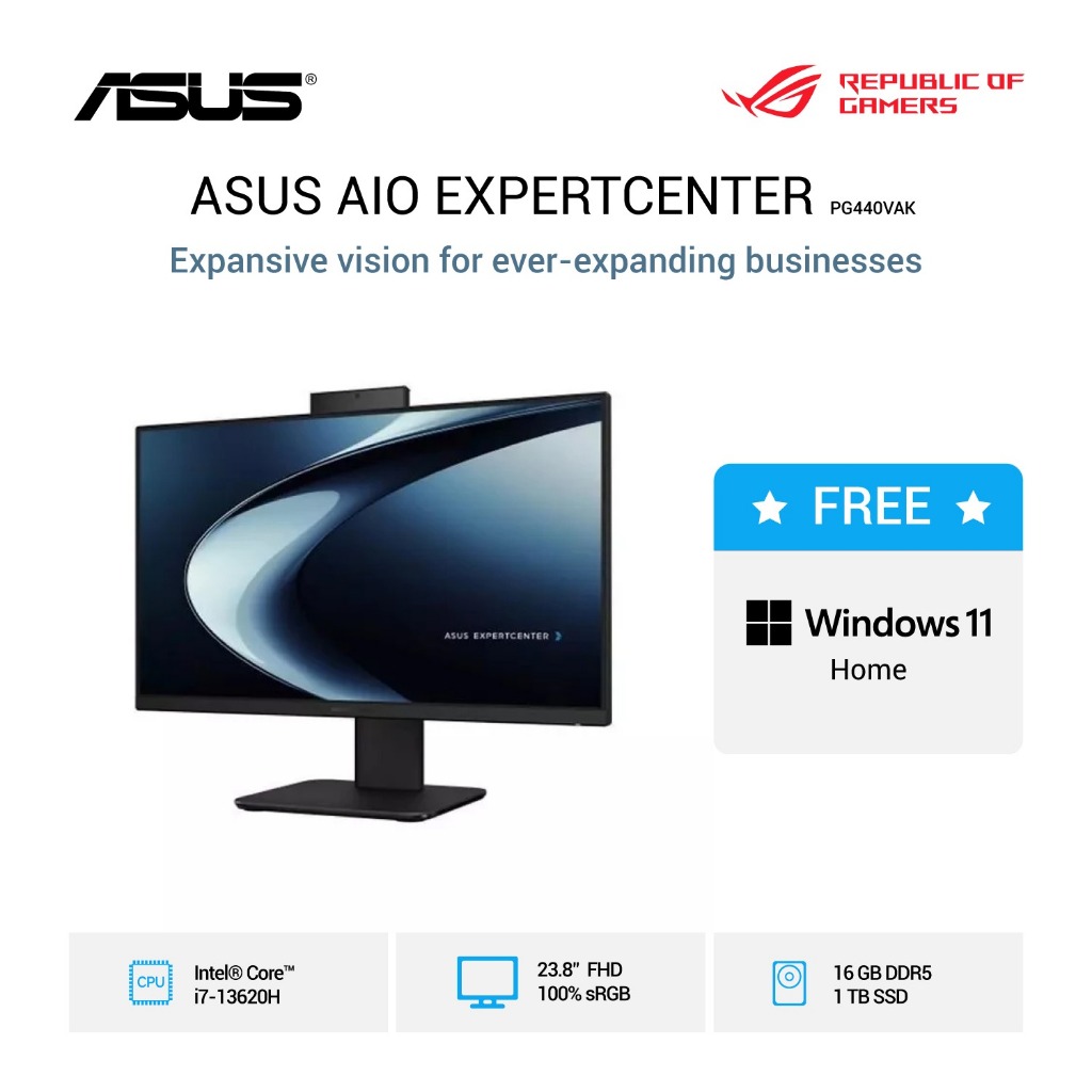 ASUS EXPERTCENTER AIO PG440VAK I7 13620H 16GB 1TB W11 23.8FHD -BPC711W