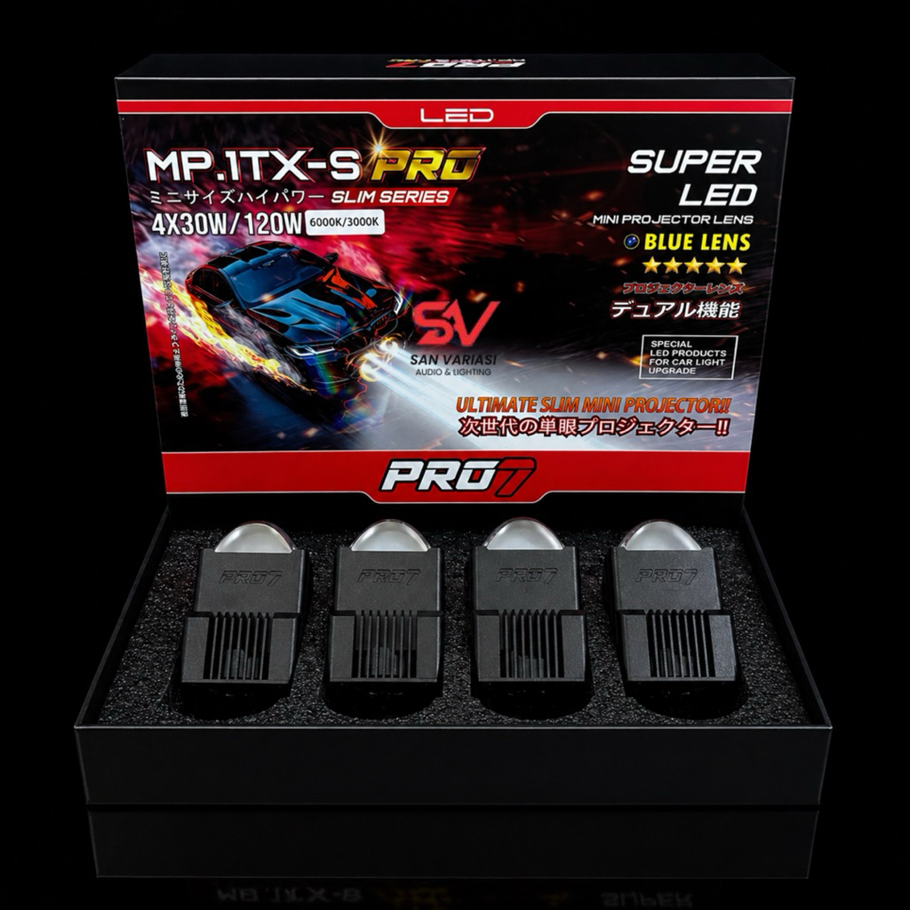 MINI PROJIE MP.1TX-S PRO 4x30W/120W | MINI PROJIE PRO7 MP 1TXS PRO 4x30W/120W 6000K/3000K SUPER LED,