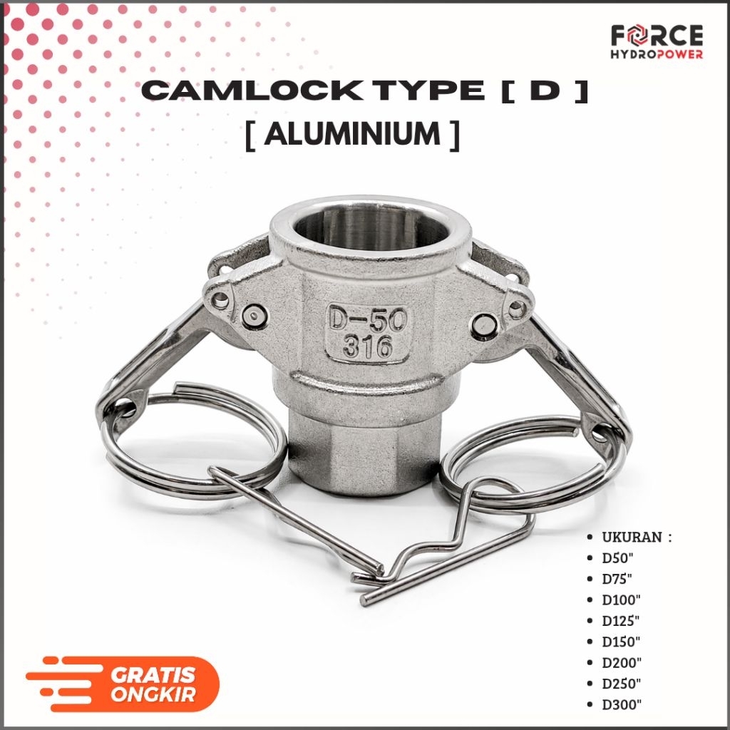 Camlock Coupling Aluminium type D