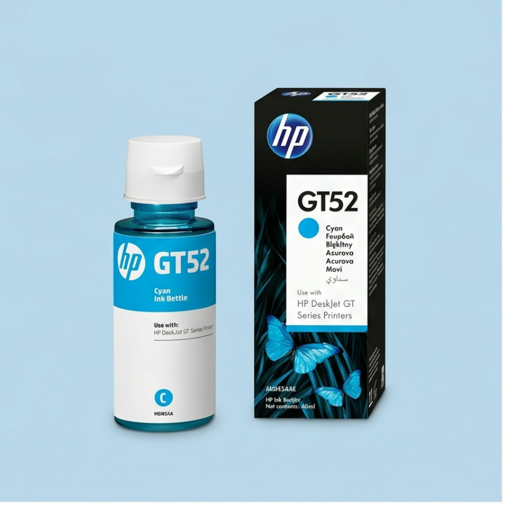 Catridge HP GT52 Cyan Original Tinta Printer Botol Biru 70ML M0H54AA Hasil Cetak Sempurna Awet Kuali